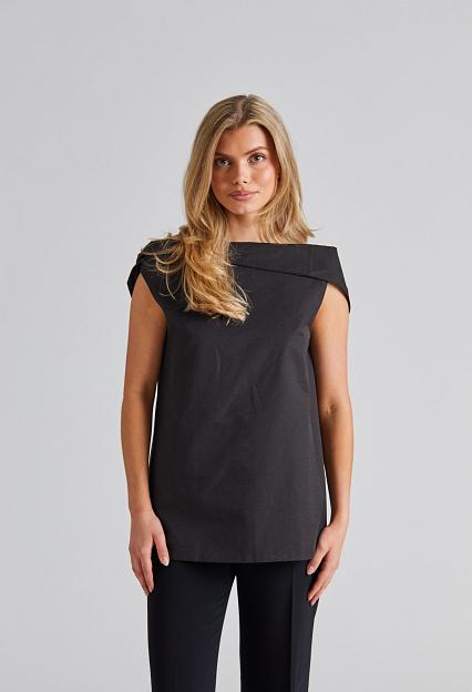 Viktoria Chan Tully Open Back Top Black