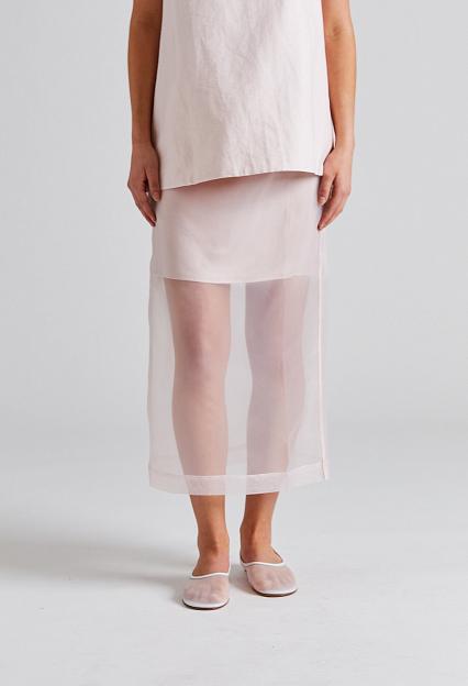 Viktoria Chan Tully Sheer Skirt Pink