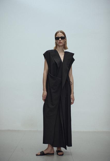 Viktoria Chan Gelene Constructed Dress Black