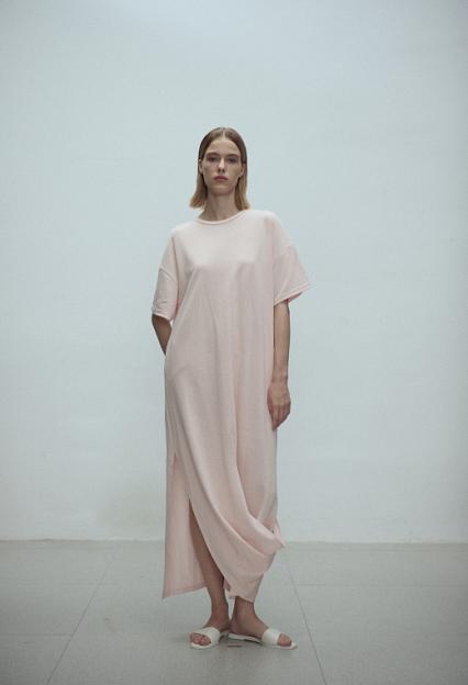 Viktoria Chan Shanti Draped Jersey Dress Pink