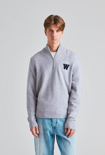 Wood Wood WWBlu AA Halfzip Sea Grey