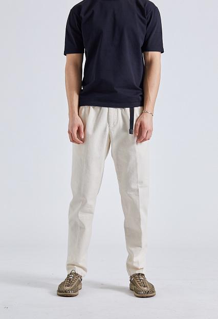 White Sand Brad Pleated Regular Fit Twill Off White