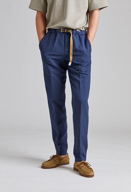 White Sand Greg Soft Lyocell Trouser Blue