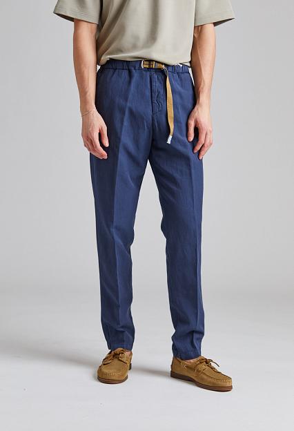 White Sand Greg Soft Lyocell Trouser Blue