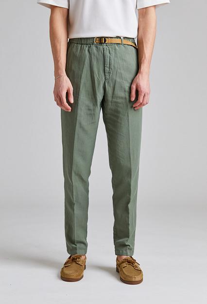White Sand Greg Soft Lyocell Trouser Green