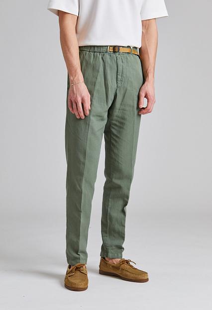 White Sand Greg Soft Lyocell Trouser Green