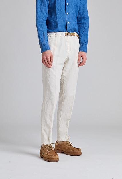 White Sand Greg Soft Lyocell Trouser Off White
