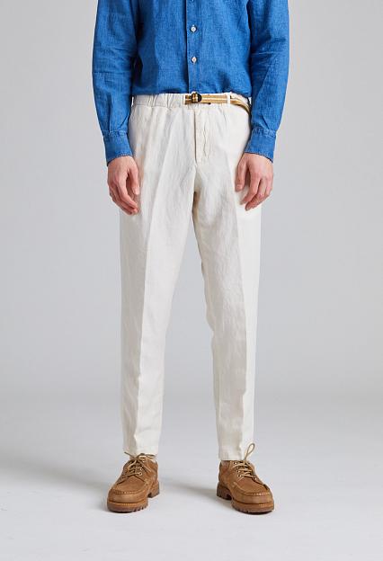 White Sand Greg Soft Lyocell Trouser Off White
