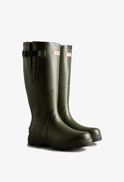 Hunter Womens Balmoral Tall Side Adjustable Dark Olive