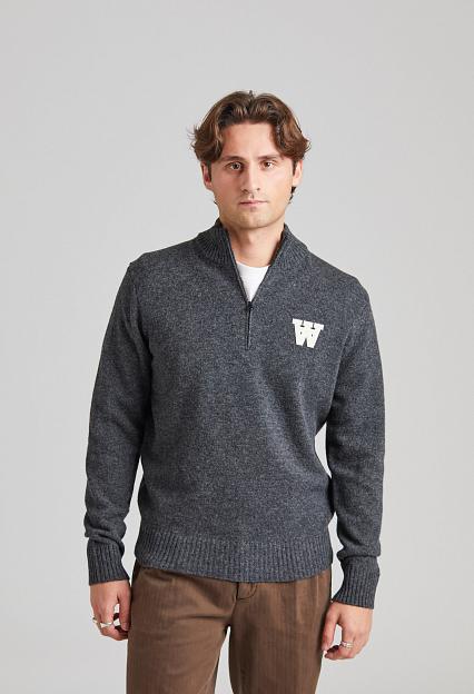 Wood Wood Blu AA CS Halfzip Charcoal