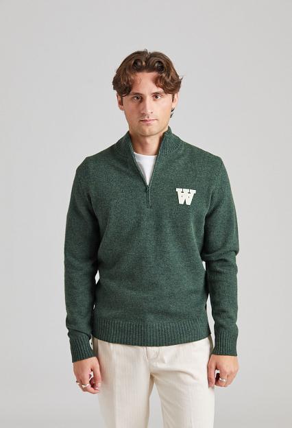 Wood Wood Blu AA CS Halfzip Nature Green