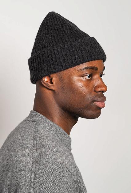 Yacaia Merino Cash Beanie Black Melange