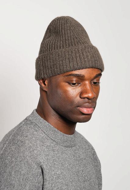 Yacaia Merino Cash Beanie Dark Brown