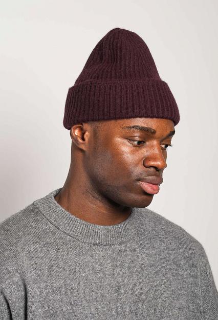 Yacaia Merino Cash Beanie Dark Burgundy