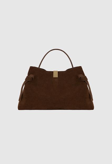 YUZEFI Gyoza Suede Leather Chocolate