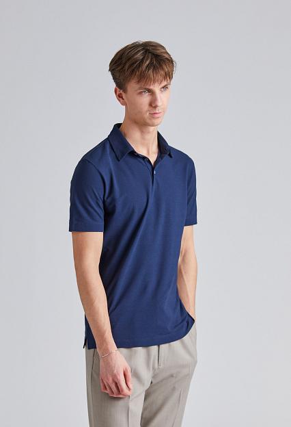 ZANONE Ice Cotton Polo Shirt Blu Copiativo