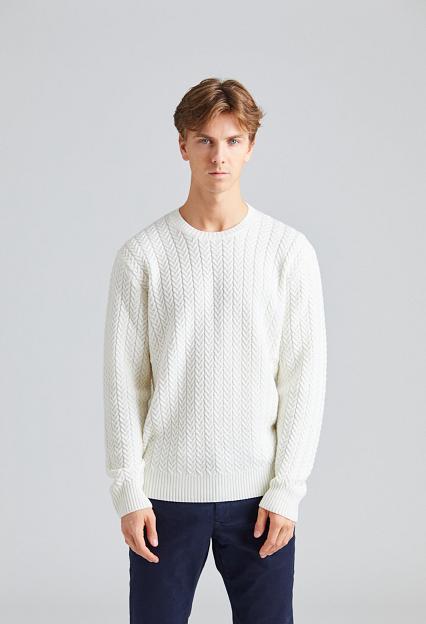 ZANONE Roundneck Herringbone Sweater Tortora