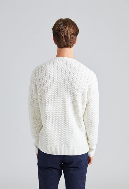 ZANONE Roundneck Herringbone Sweater Tortora