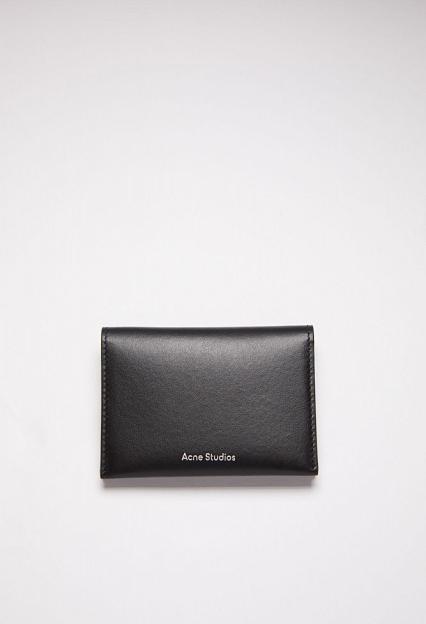 Acne Studios Folded Card Holder Black 