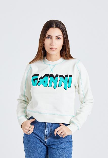 Isoli Ganni Rock Sweatshirt Egret