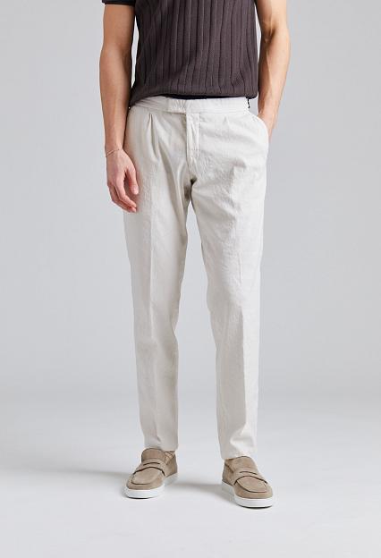 Onesto Pisa Pant Creme Cotton/Linnen