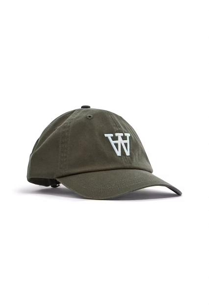 Wood Wood WWEli Embroidery Cap Dusty Green