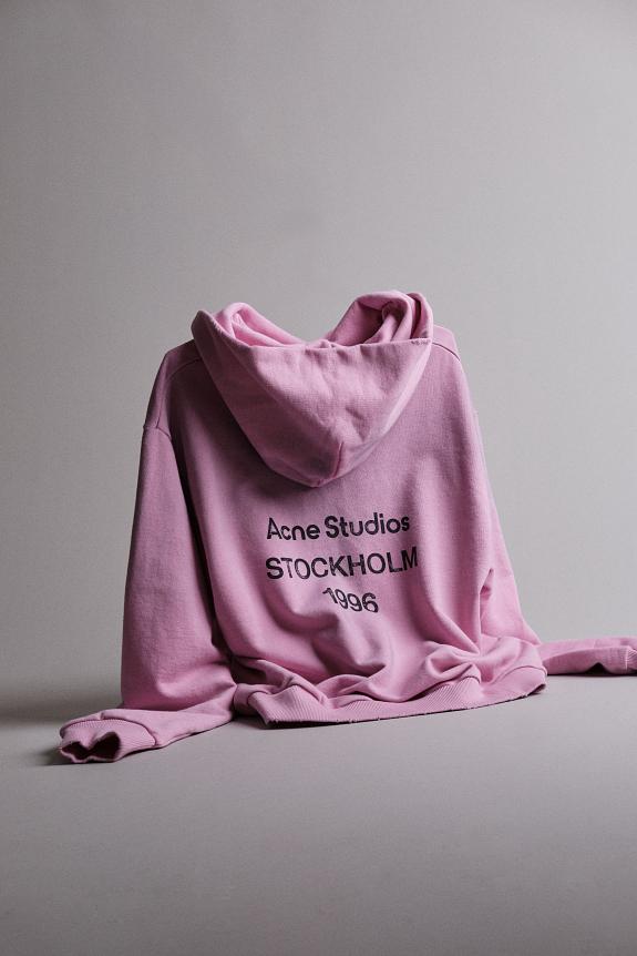 Acne Studios Logo Hooded Sweater Cotton Candy Pink FN-UX-SWEA000020