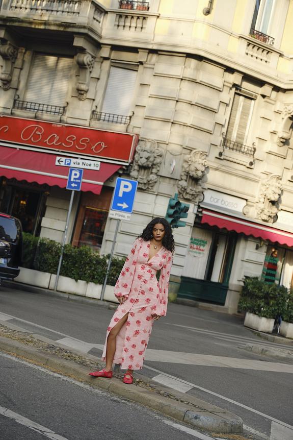Adoore Positano Dress Pink-3
