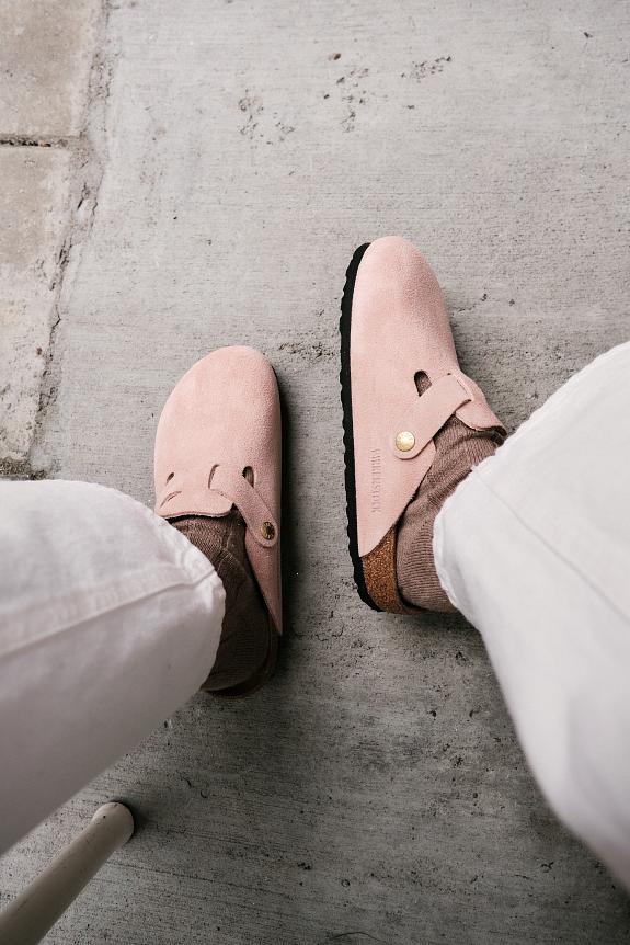 Birkenstock Boston Suede Leather Light Rose-4