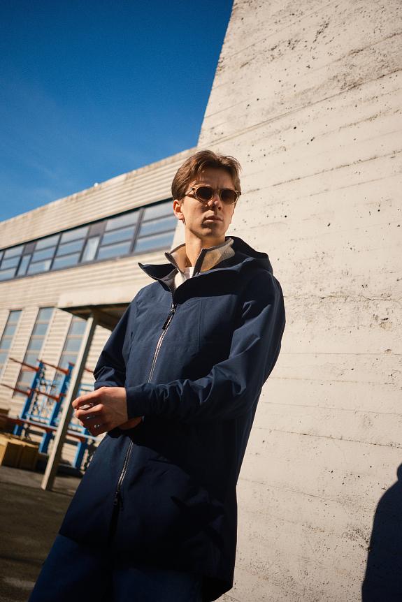 Blæst Helleren Coat Dark Navy-7