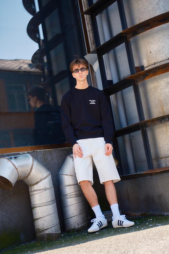 Drôle de Monsieur Le Sweatshirt Slogan Black-4