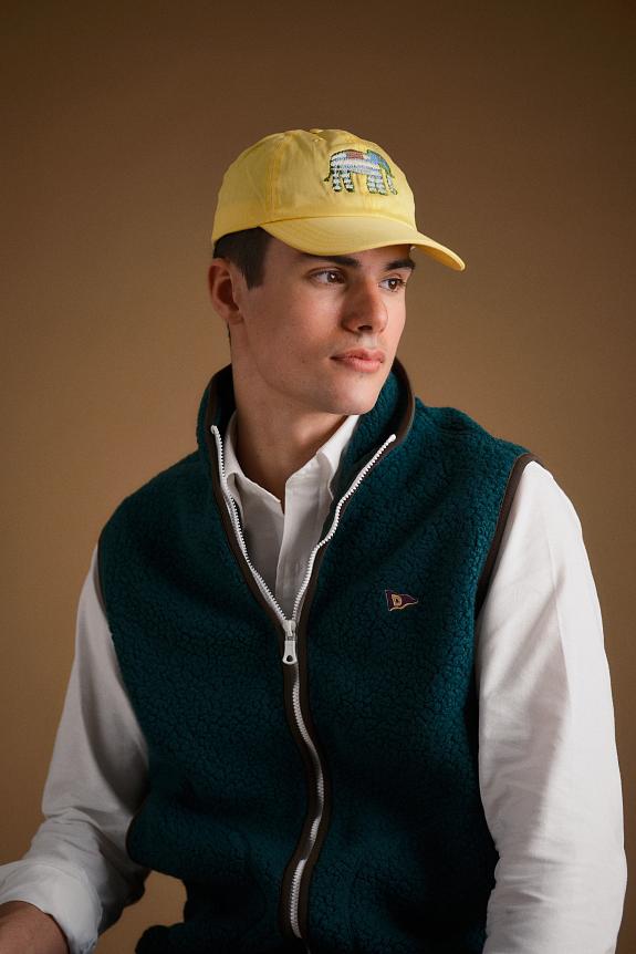Drakes Elephant Embroidered Baseball Cap Lemon-4