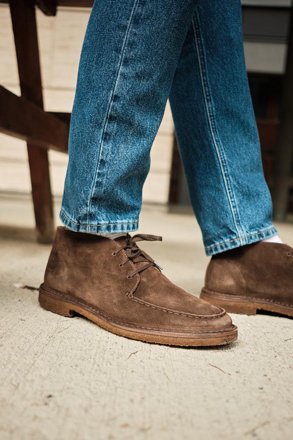 Drakes Crosby Moc Toe Chukka Dk Brown