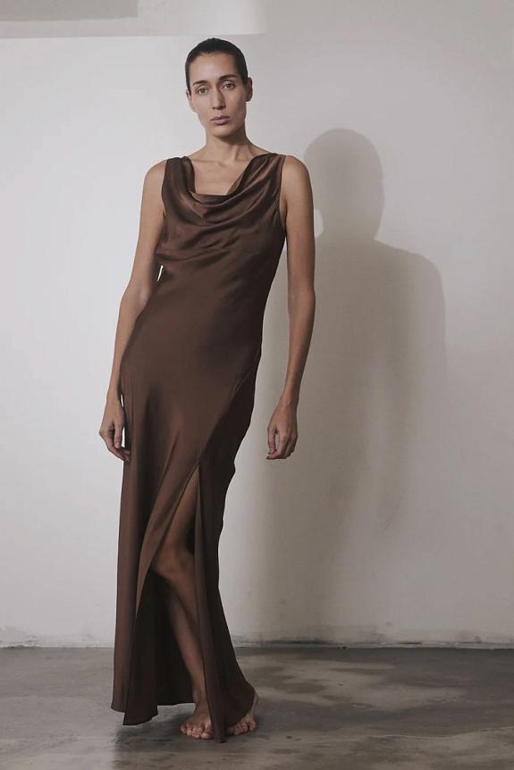 ENVELOPE1976 Cameron Dress Mocca-2