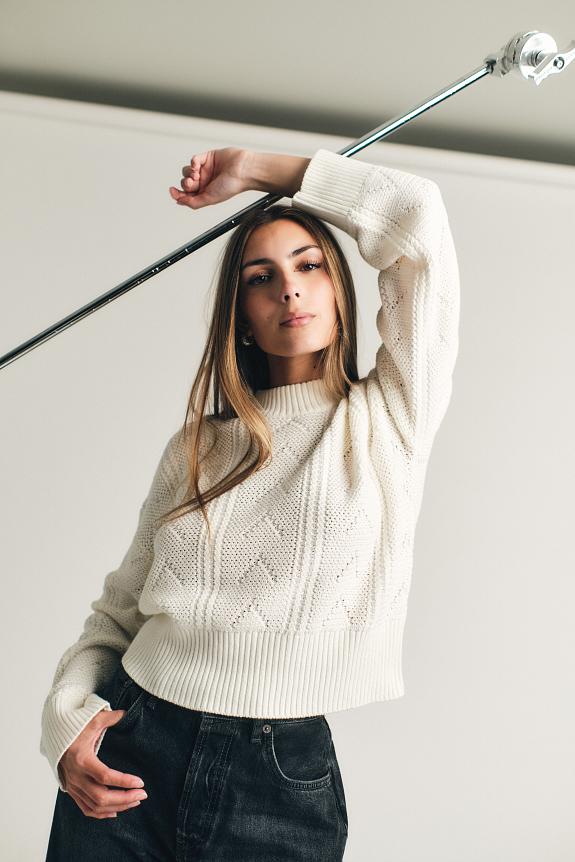 Holzweiler Serena Knit Sweater White