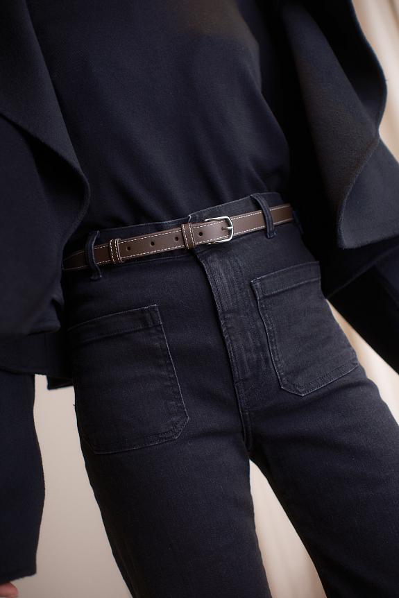 Julie Josephine Slim Leather Belt Brown