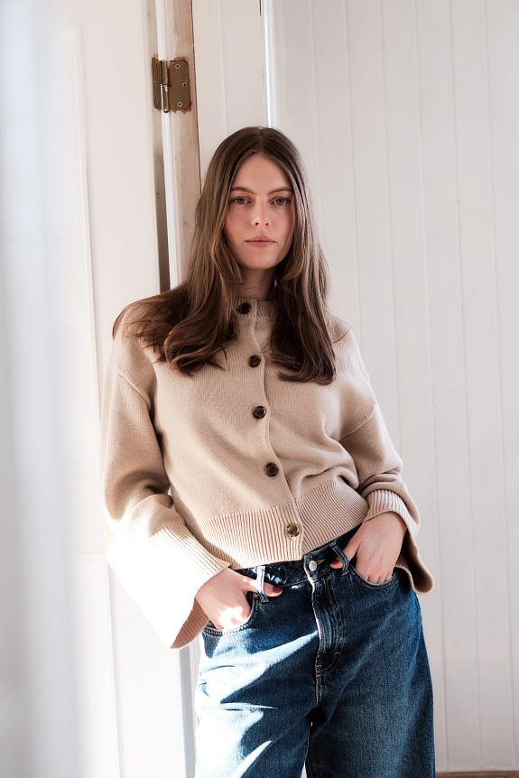 Julie Josephine Wide Sleeve Cardigan Soft Sand