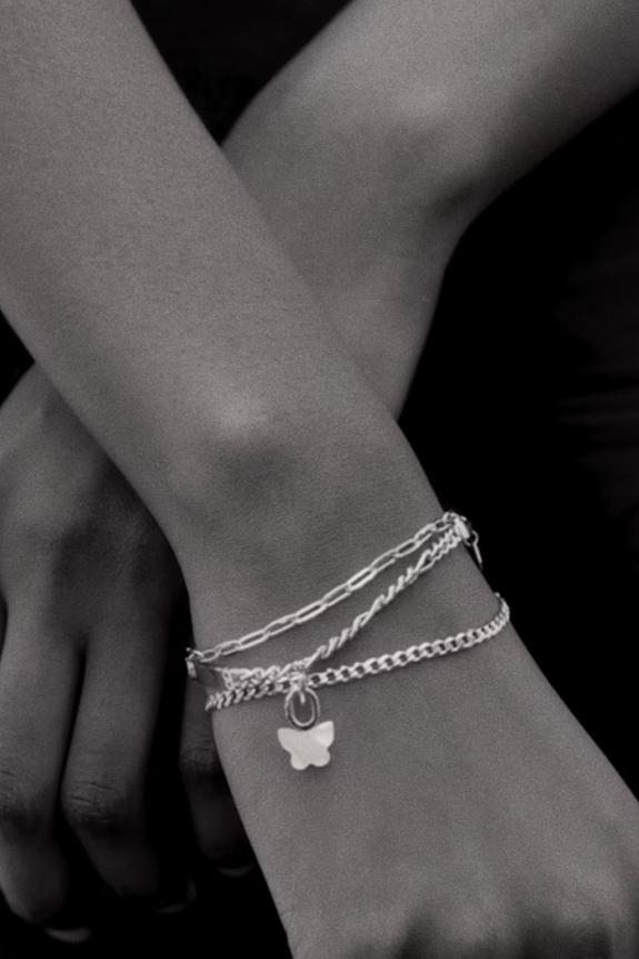 Maria Black Saffi Bracelet Medium Silver HP-1