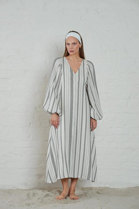Arnie Says Milla Striped Gauze Ecru/Black-2
