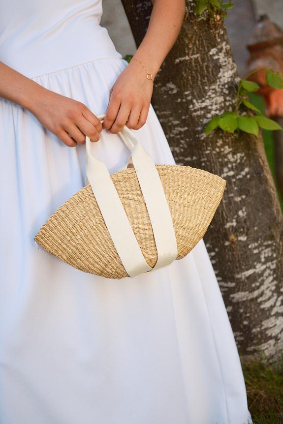 MUUN Mini Sophie Ecru Handle Ecru Pouch-1