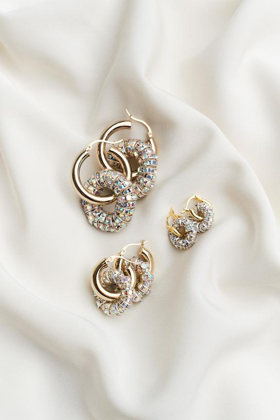 Pearl Octopuss.y Tiny Creoles Gold