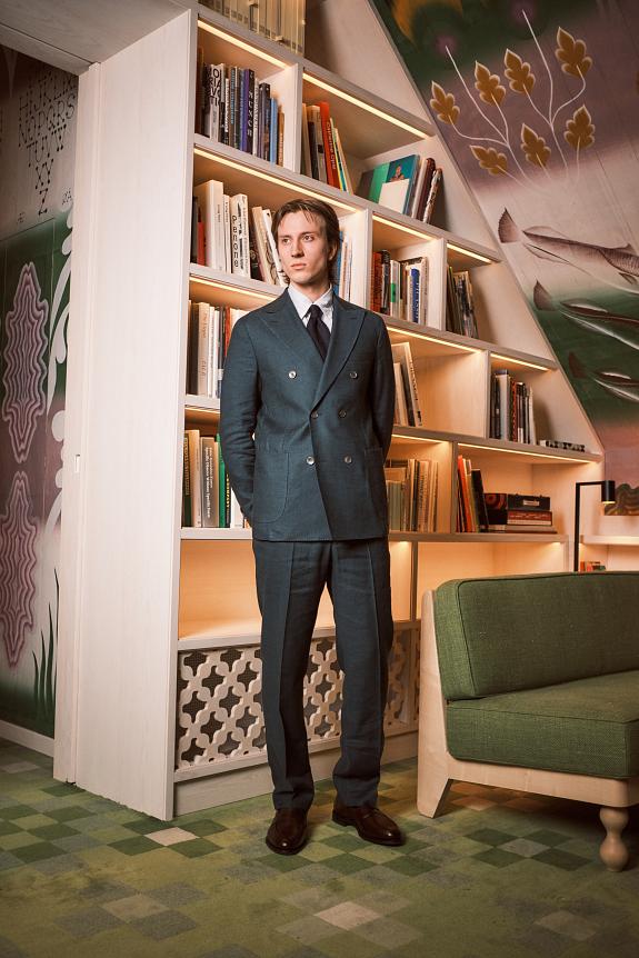Oscar Jacobson Farris Del Suit Shell Green-10