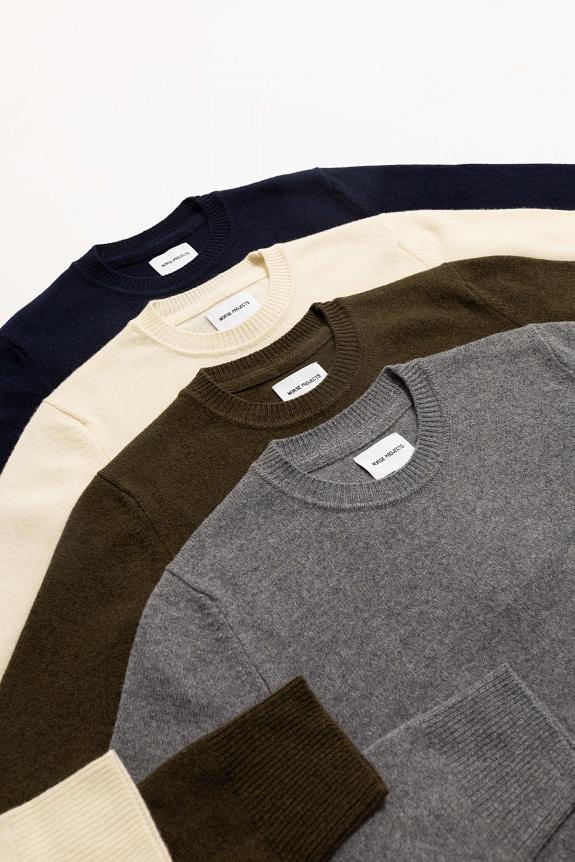 Norse Projects Sigfred Lambswool Dark Olive-5