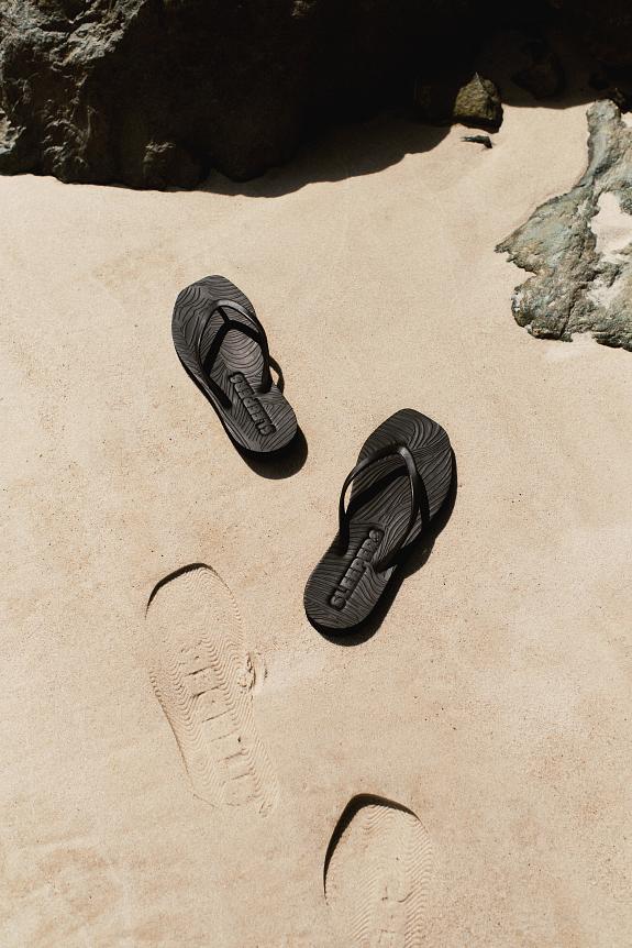 Sleepers Tapered sandaler i svart