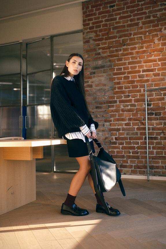 Toteme Puffed Knit Black 