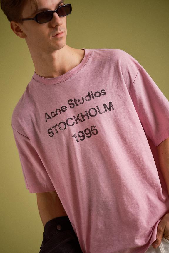 Acne Studios Logo T-shirt - Relaxed fit FN-UX-TSHI000013 Cotton Candy Pink-7