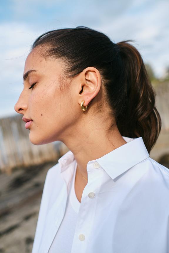 Tom Wood Chunky Hoops Small Gold