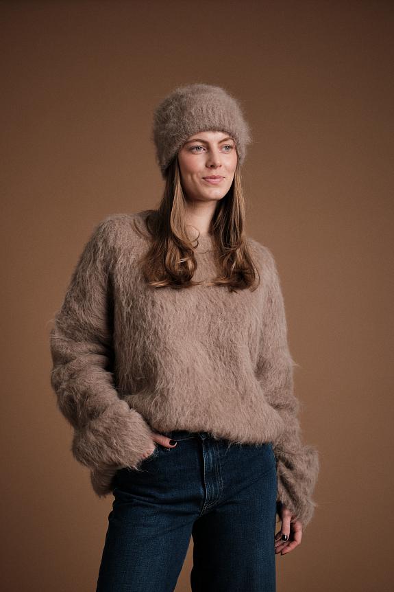 Toteme Boxy Alpaca Knit Truffle Melange-6