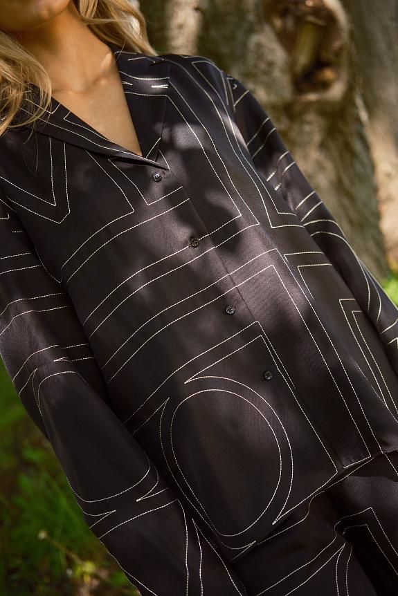 Toteme Monogram Silk PJ Set-7