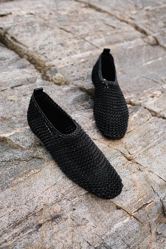 Toteme Woven Leather Ballerinas Black-5